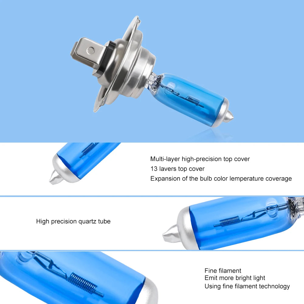 Becuri Auto Super White Halogen Puternice